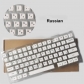 104+16 Brief White PBT Dye-subbed XDA Keycap Set for Mechanical Keyboard English / Thai / Japanese / Russian / Arabic / French / German / Spanish